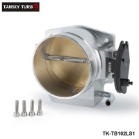 TANSKY - For GM LS1 LS2 LS4 LS6 LS7 Aluminium Intake Manifold 102MM Throttle Body Kits Silver TK-TB102LS1